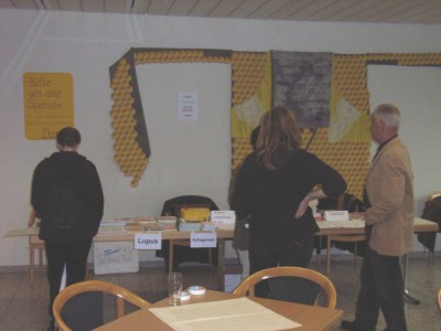 Infostand beim Kollagenose-Workshop in Darmstadt 2006